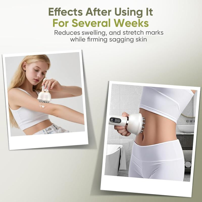 Portable Handheld Body Massager with Heat & Vibration for Legs Arms & Belly Home Spa Relaxation Device for Tired Muscles Perfect Gift Choice Neck Shoulder Relaxer Daily Use